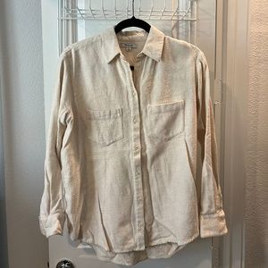 Madewell Cream Flannel with Side Buttons